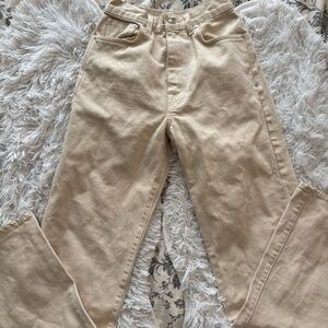 Imogene + Willie Catherine Ecru Straight Jeans 24/25 High Rise